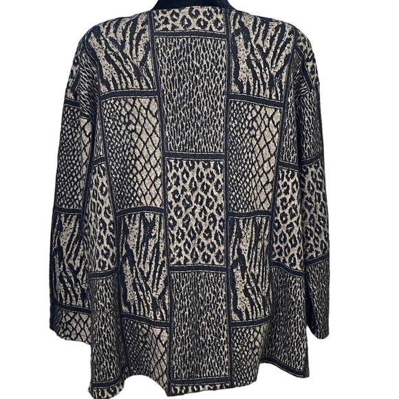 Vintage Westbourne Animal Print Safari Sweater Large Pullover 90s Style - Picture 3 of 6